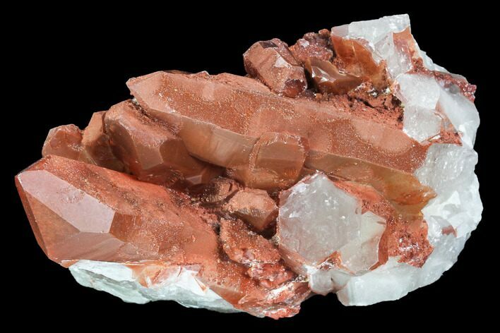 Natural, Red Quartz Crystal Cluster - Morocco #101024